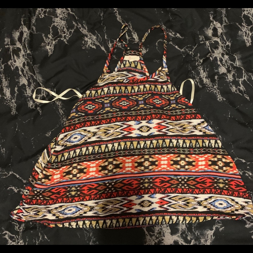 Aztec halter tank top